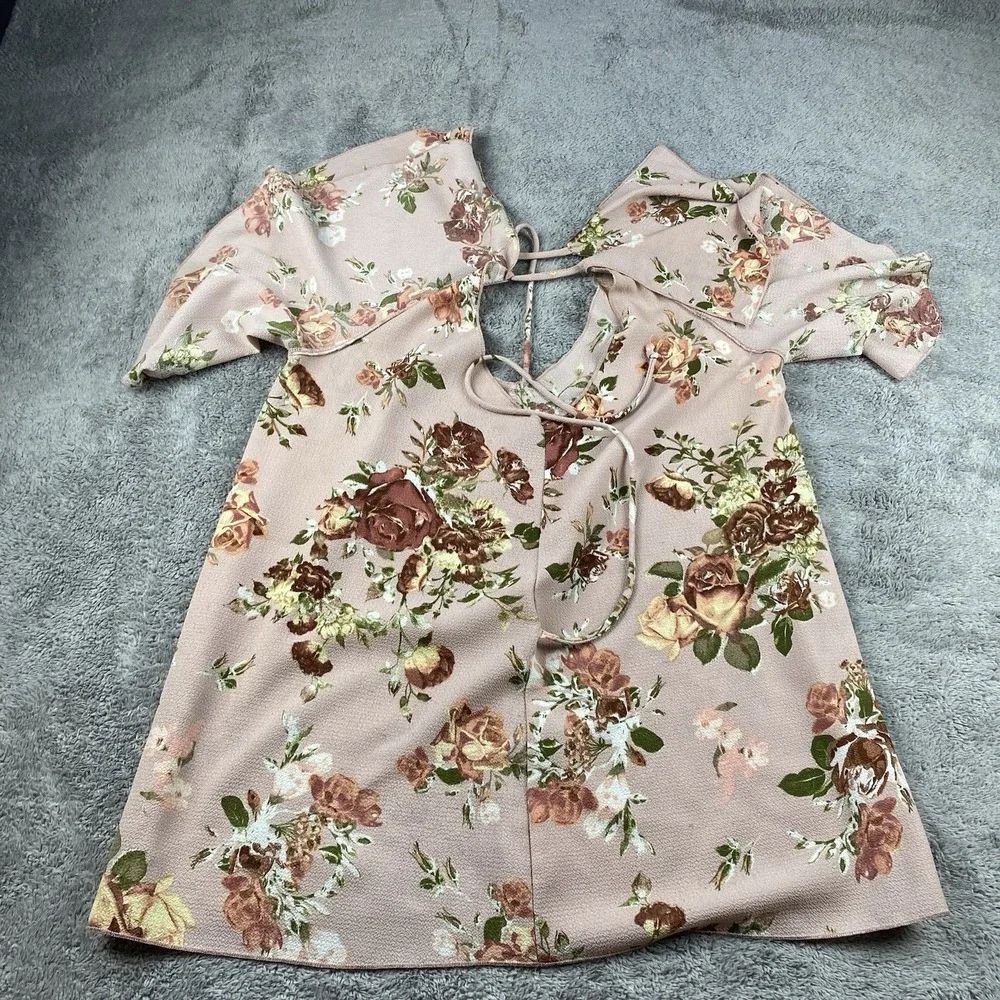MOON‎ KISS Floral Off Shoulder Blouse Womens Small Pink